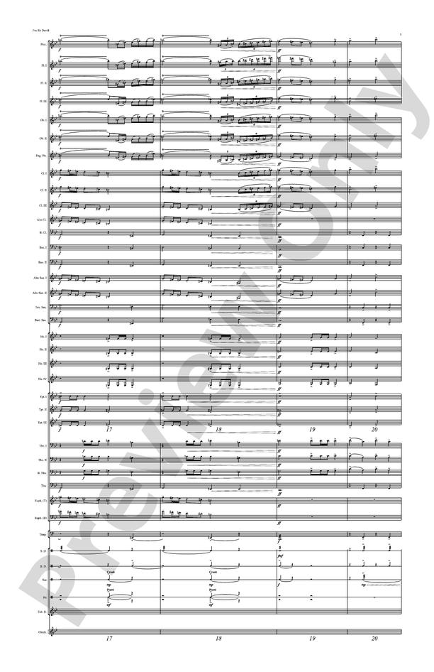 For Sir David - Concert Band Conductor Score & Parts (Digital Download)