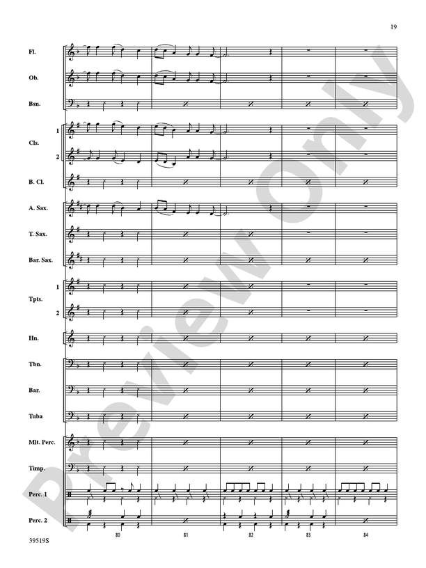 Zydeco Cajun Crawdad Dance - Concert Band Conductor Score & Parts (Digital Download)