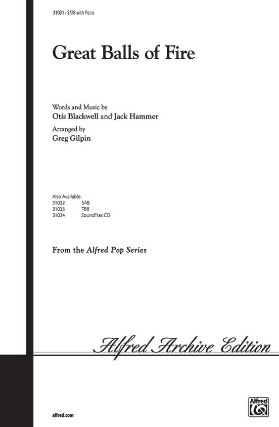 Great Balls of Fire – SATB Choral Octavo (Digital Download)