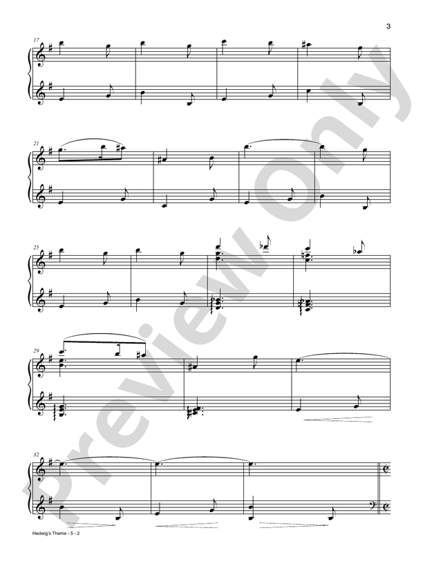 Hedwig's Theme (from Harry Potter and the Sorcerer's Stone) - Piano (Digital Download)