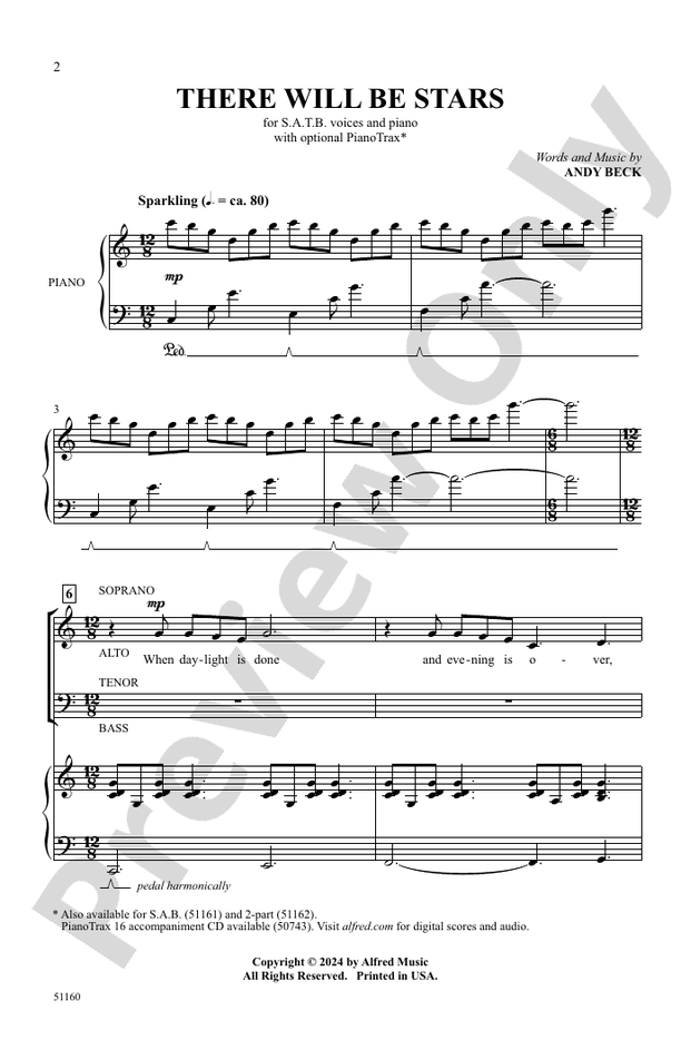 There Will Be Stars - SATB Choral Octavo (Digital Download)