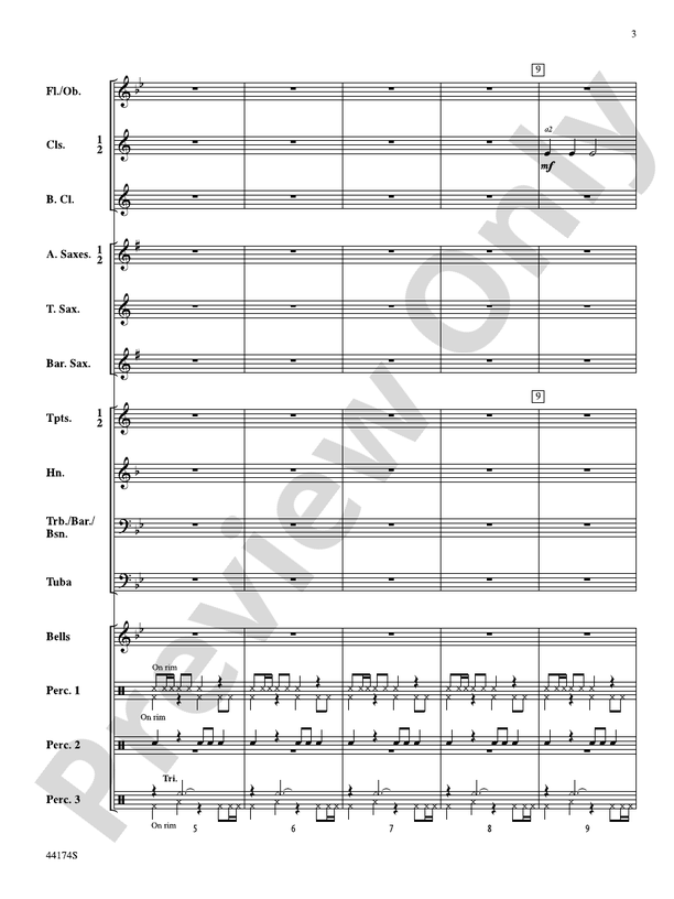 Rockin' Through the Snow - Concert Band Conductor Score & Parts (Digital Download)