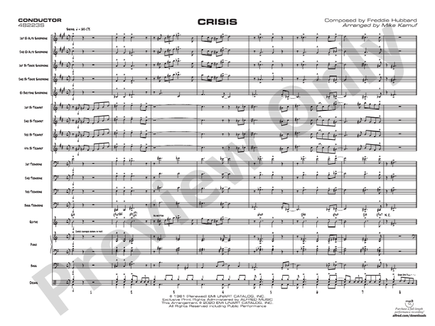 Crisis – Jazz Ensemble Conductor Score & Parts (Digital Download)