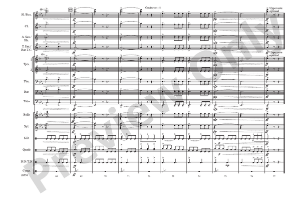 Superman Theme – Marching Band Conductor Score & Parts (Digital Download)