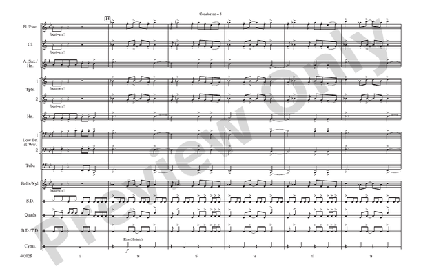 Ghostbusters (Arr. Doug Adams) – Marching Band Conductor Score & Parts (Digital Download)