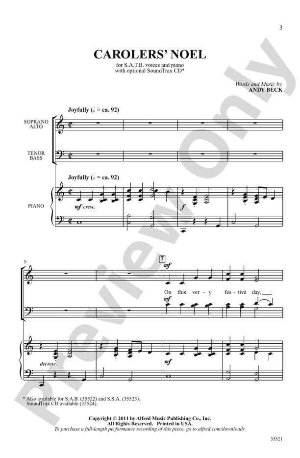 Carolers' Noel – SATB Choral Octavo (Digital Download)