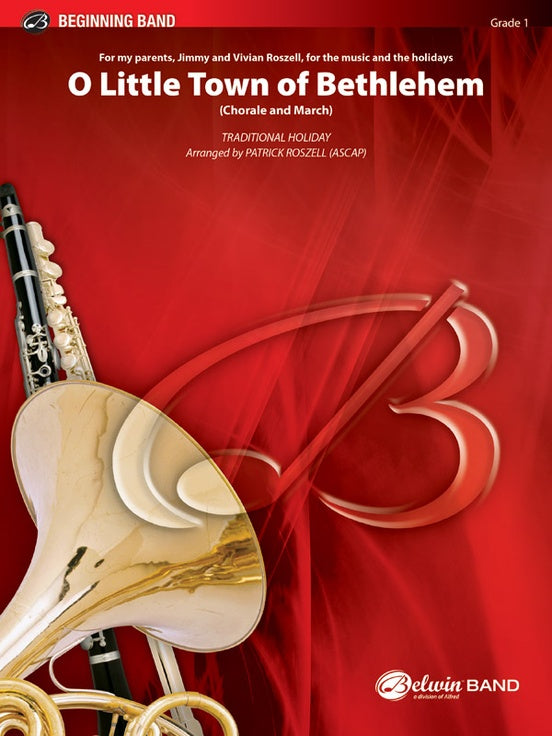 O Little Town of Bethlehem (Grade 1) - Concert Band Conductor Score & Parts (Digital Download)
