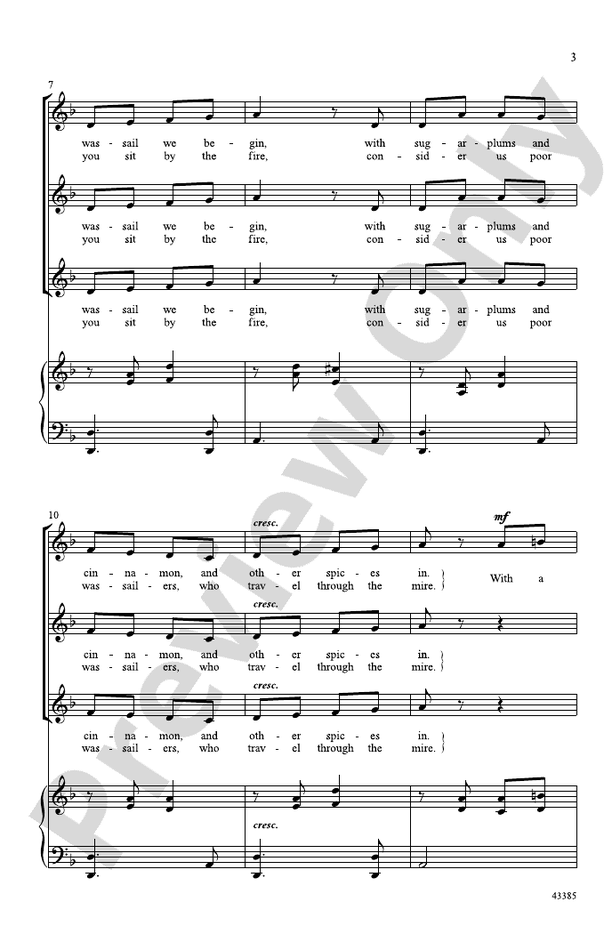 A Jolly Wassail - SSA Choral Octavo (Digital Download)