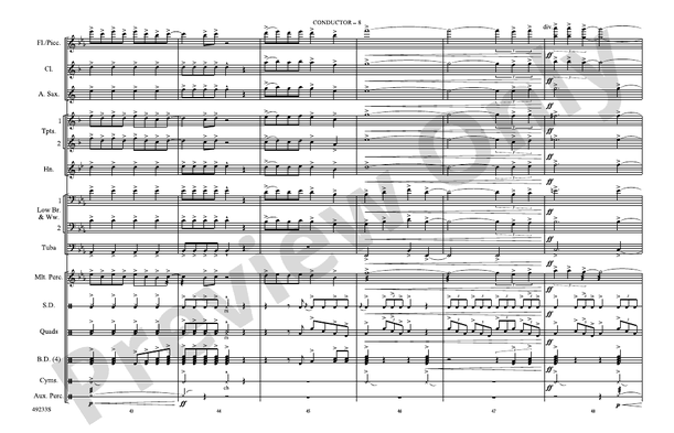 Leave the Door Open – Marching Band Conductor Score & Parts (Digital Download)