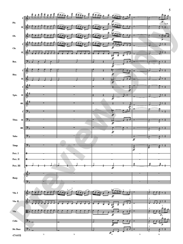Overture from Orpheus in the Underworld – Full Orchestra Conductor Score & Parts (Digital Download)