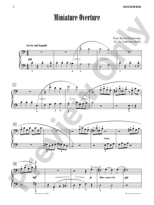 Miniature Overture - 1 Piano, 4 Hands (Digital Download)