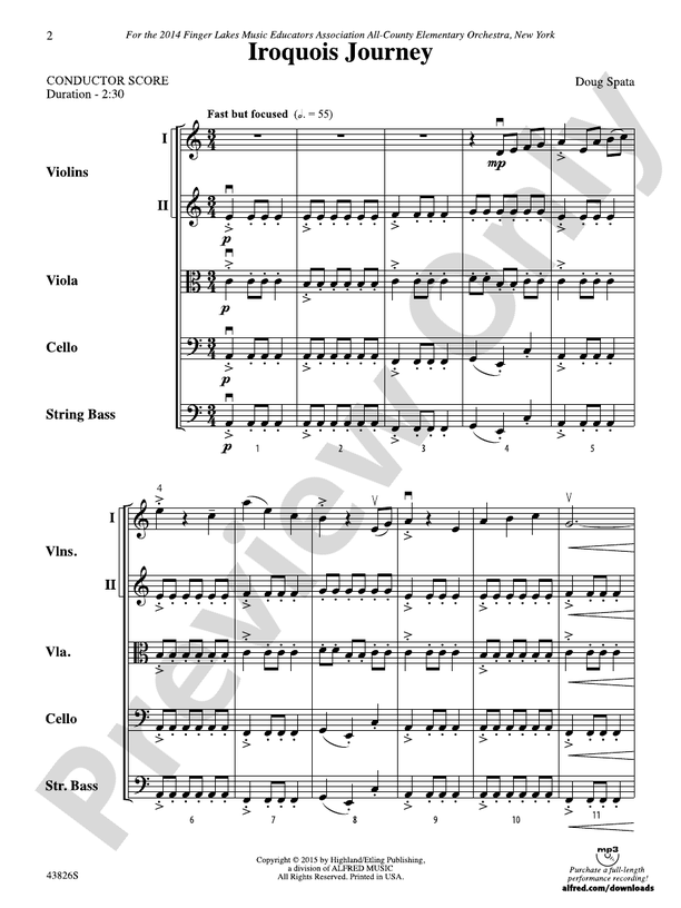 Iroquois Journey – String Orchestra Conductor Score & Parts (Digital Download)