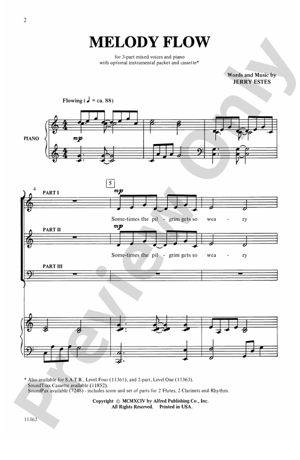 Melody Flow – 3-Part Mixed Choral Octavo (Digital Download)