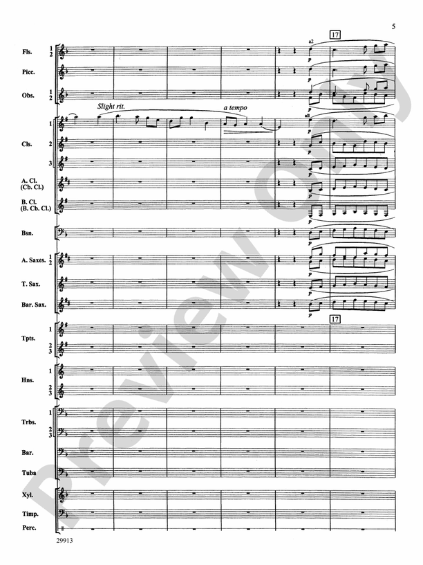Two Songs Without Words - Concert Band Conductor Score & Parts (Digital Download)