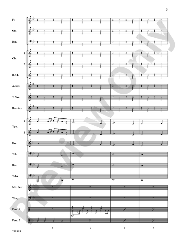 4 Minutes - Concert Band Conductor Score & Parts (Digital Download)
