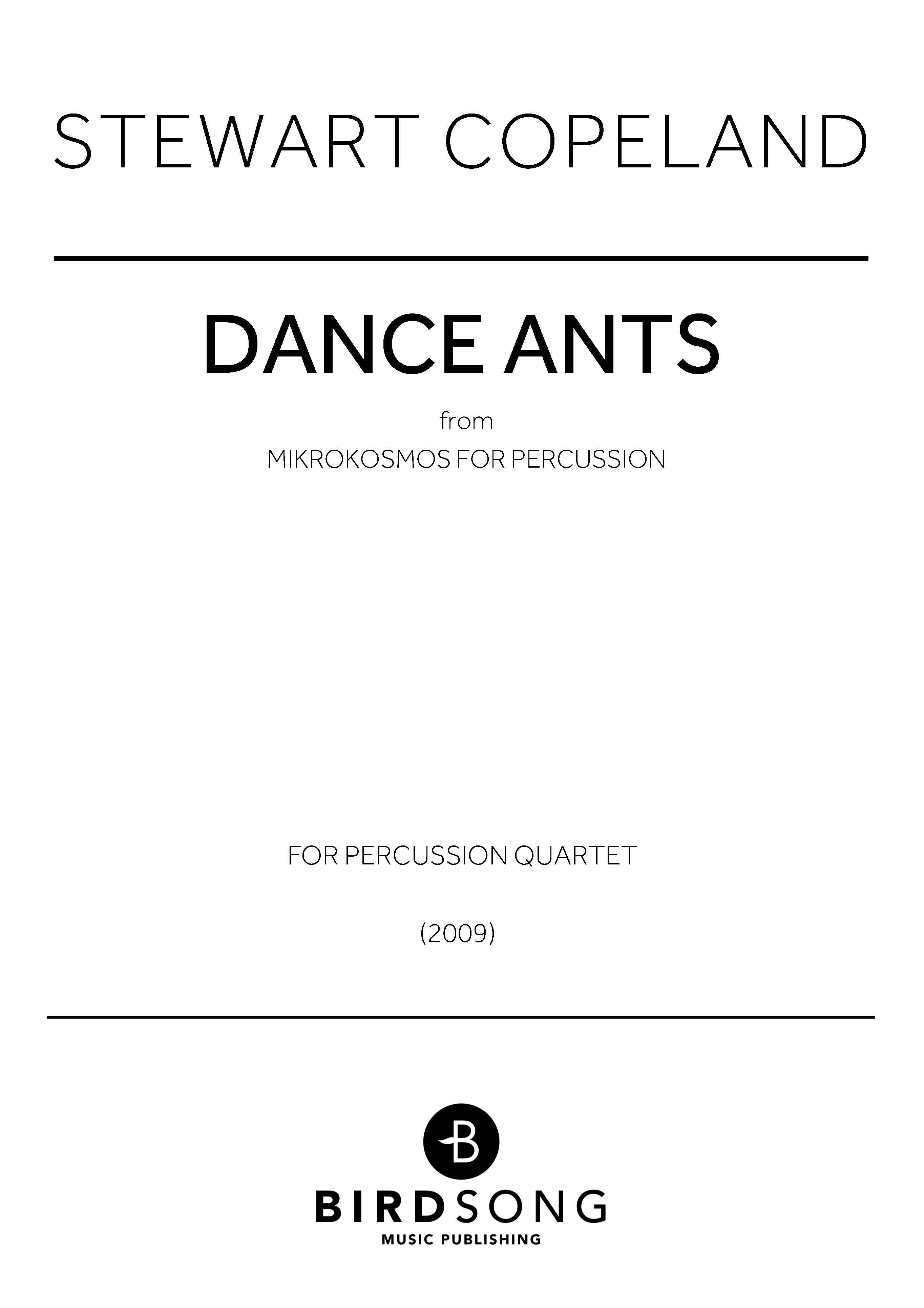 Dance Ants (Mikrokosmos for Percussion) - Percussion Ensemble (Digital Download)