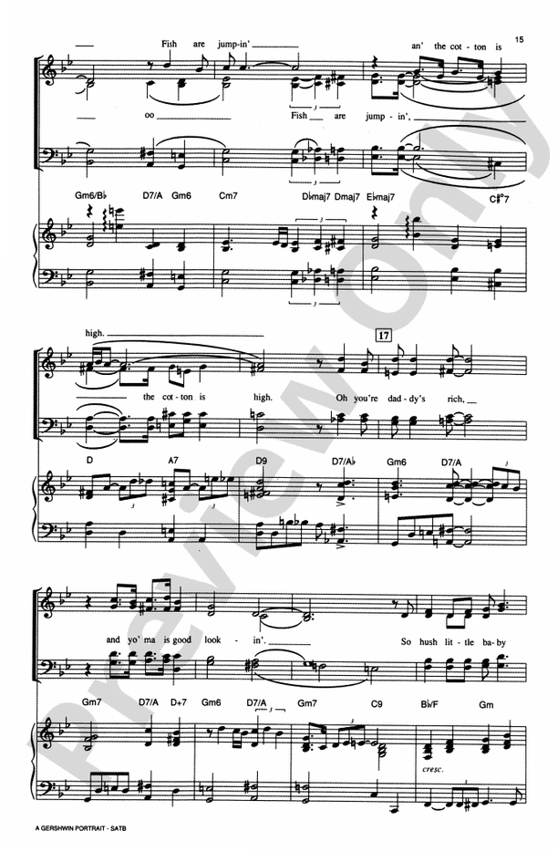 A Gershwin Portrait! The Music of George and Ira Gershwin - SATB Choral Octavo (Digital Download)