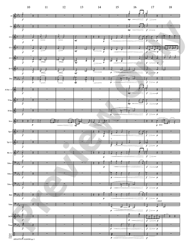 Andante et Allegro (Solo Trumpet and Concert Band) - Concert Band Conductor Score & Parts (Digital Download)