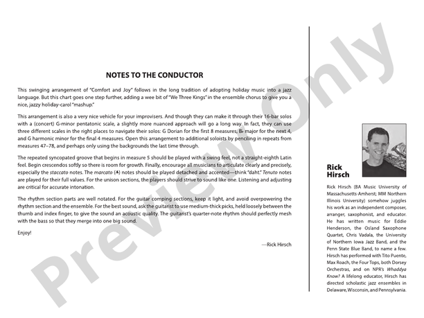 Comfort and Joy - Jazz Ensemble Conductor Score & Parts (Digital Download)