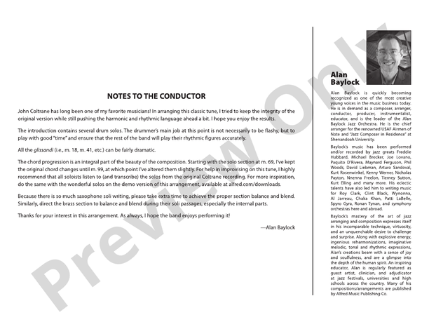 Moment's Notice - Jazz Ensemble Conductor Score & Parts (Digital Download)