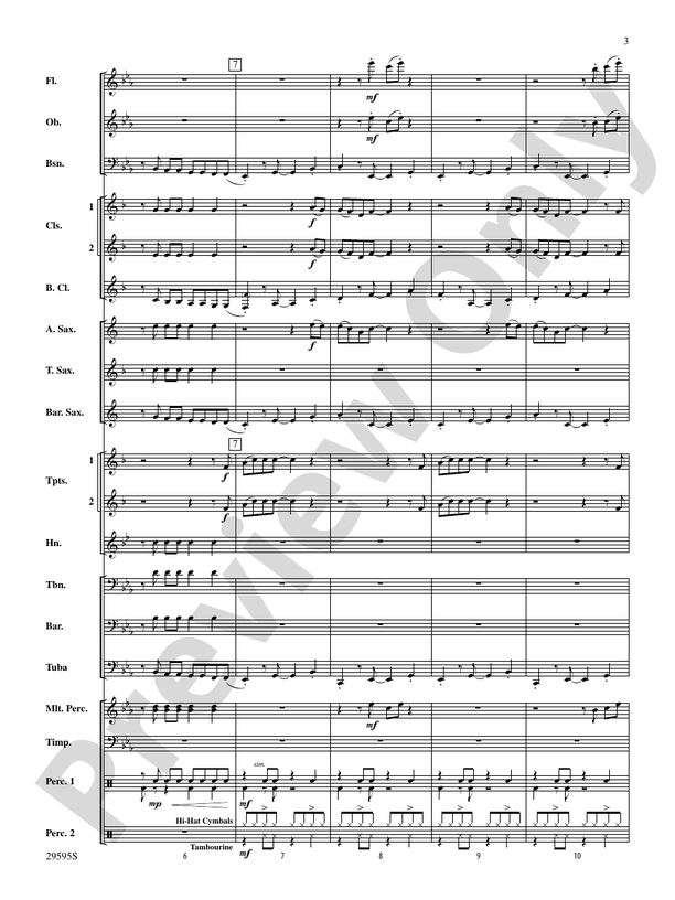 The New Girl in Town - Concert Band Conductor Score & Parts (Digital Download)