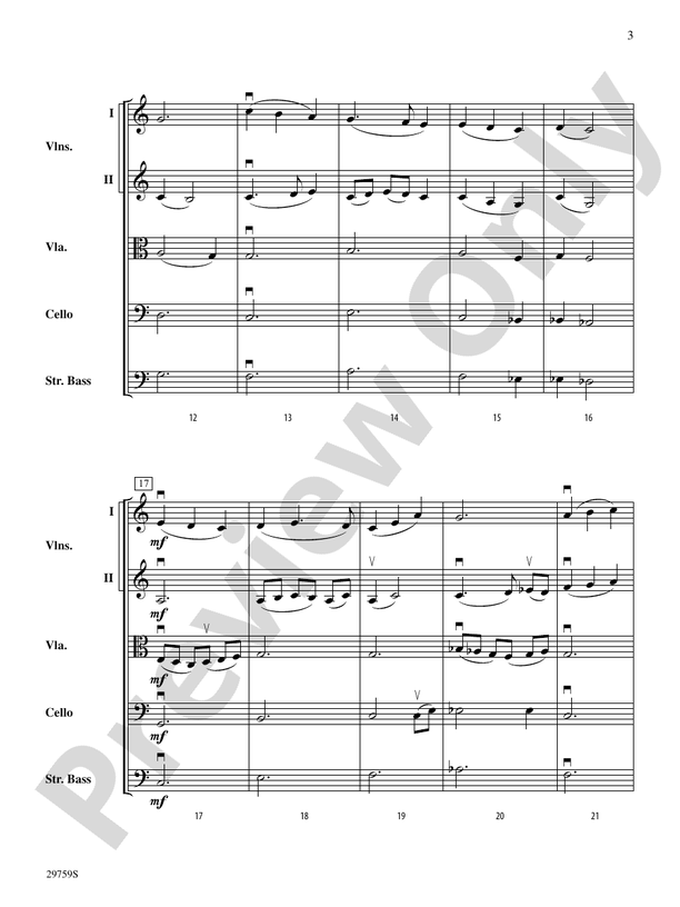 Slumber, My Darling – String Orchestra Conductor Score & Parts (Digital Download)