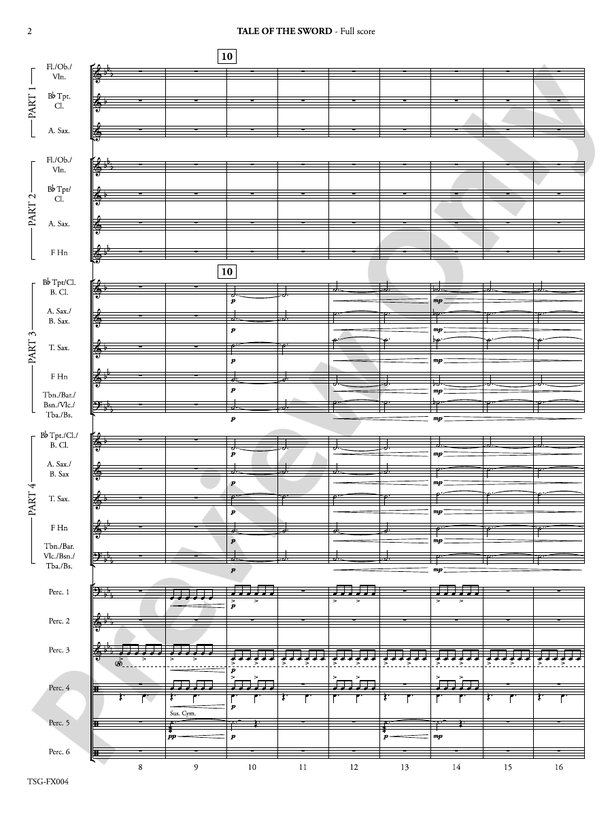 Tale of the Sword (Flexible Arrangement) - Concert Band Conductor Score & Parts (Digital Download)