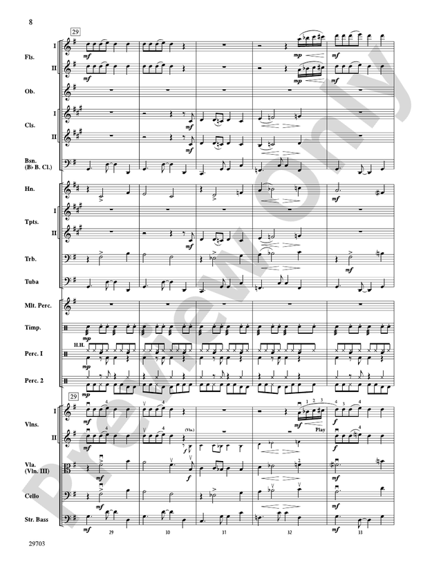 Fiesta Tropicale – Full Orchestra Conductor Score & Parts (Digital Download)