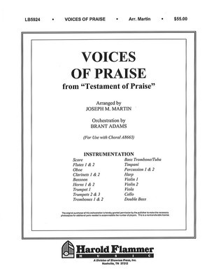 Voices of Praise (from Testament of Praise) - Charles Wesley - Joseph M. Martin Shawnee Press Score/Parts