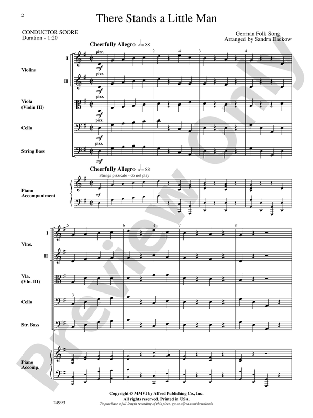 There Stands a Little Man – String Orchestra Conductor Score & Parts (Digital Download)