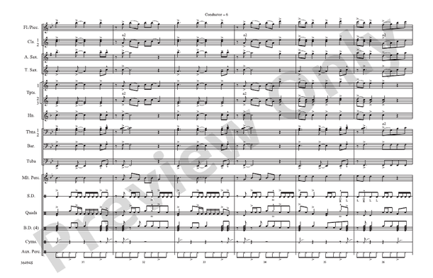 Teenage Dream – Marching Band Conductor Score & Parts (Digital Download)