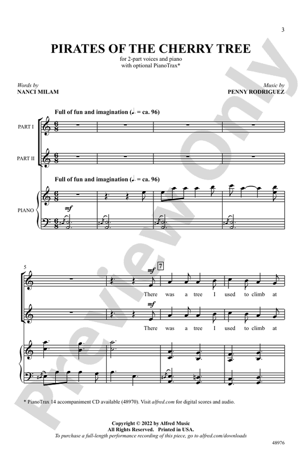 Pirates of the Cherry Tree - 2 Part Treble  Choral Octavo (Digital Download)