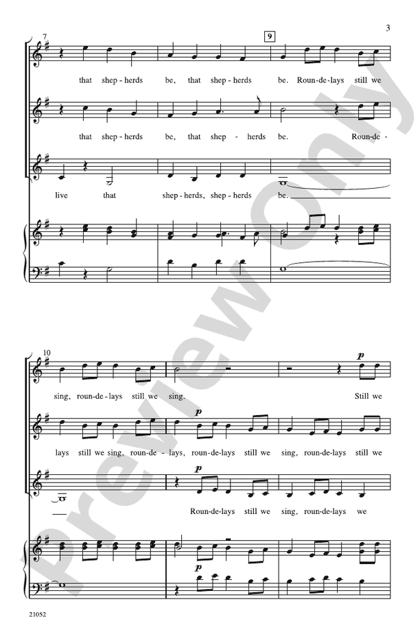 How Merrily We Live - Arr. Russell Robinson – SSA Choral Octavo (Digital Download)