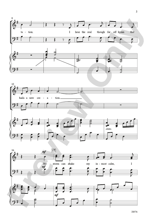 How Can I Keep from Singing? - Arr. Andy Beck – SATB (Digital Download)