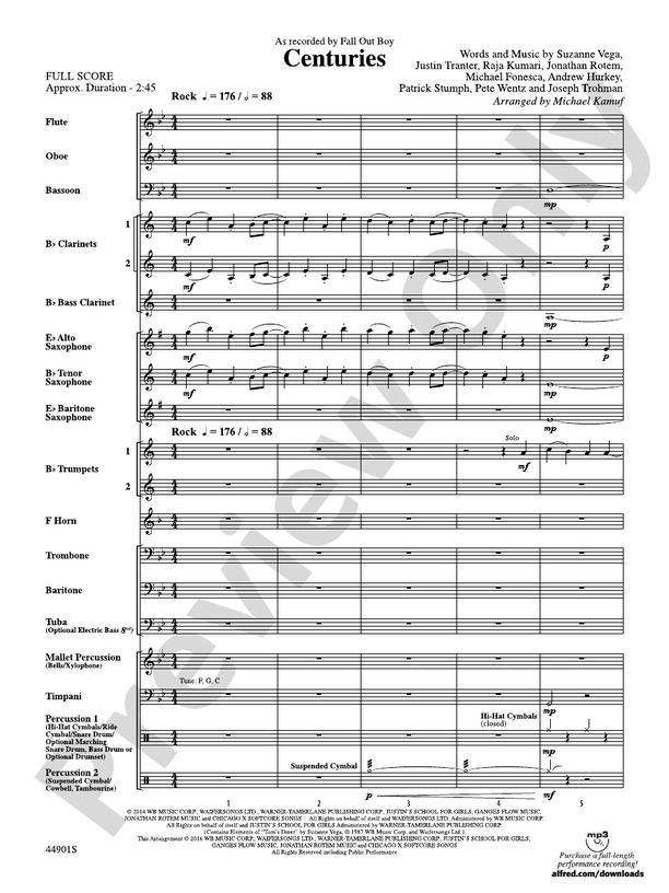 Centuries - Concert Band Conductor Score & Parts (Digital Download)