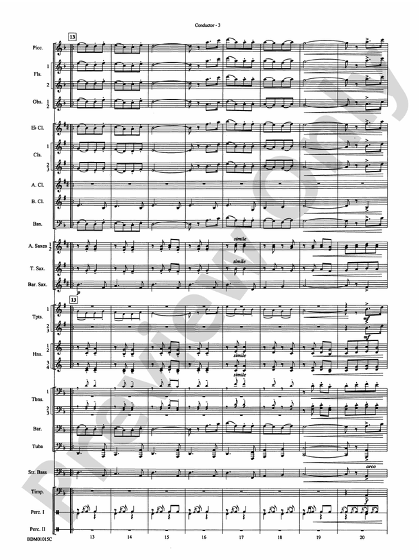 Brighton Beach (Concert March) - Concert Band Conductor Score & Parts (Digital Download)