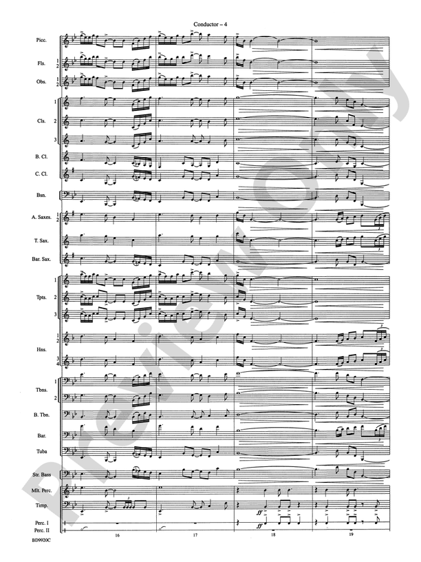 On Eagle's Wings - Concert Band Conductor Score & Parts (Digital Download)