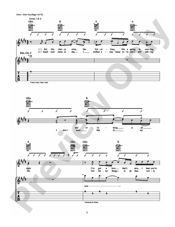 Over You - Guitar TAB (Digital Download)