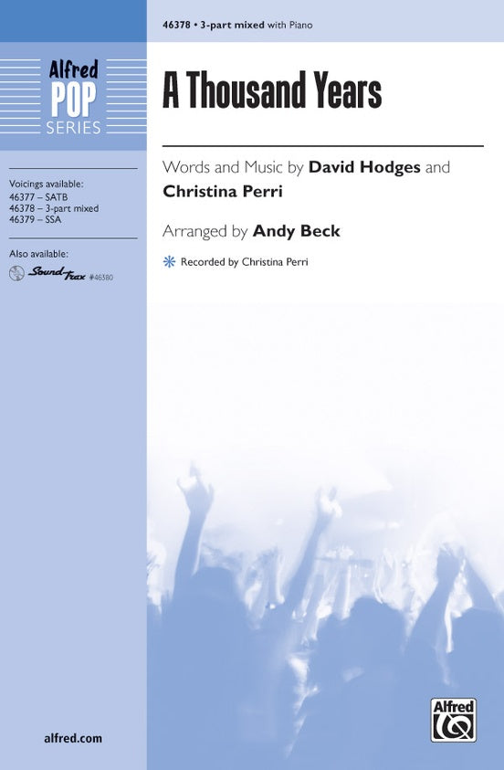 A Thousand Years - 3-Part Mixed Choral Octavo (Digital Download)