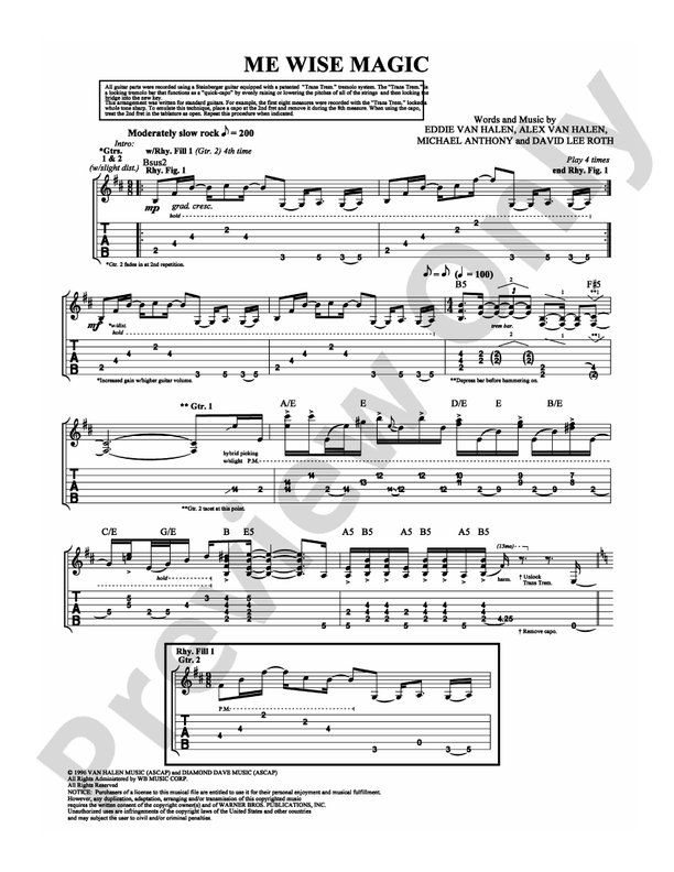 Me Wise Magic - Guitar TAB (Digital Download)