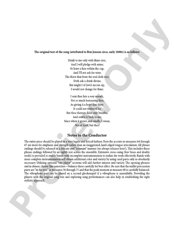With Thine Eyes - Concert Band Conductor Score & Parts (Digital Download)