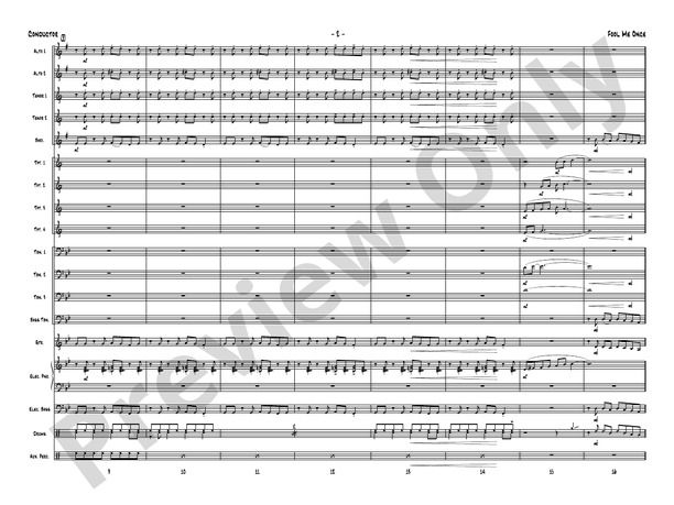 Fool Me Once – Jazz Ensemble Conductor Score & Parts (Digital Download)
