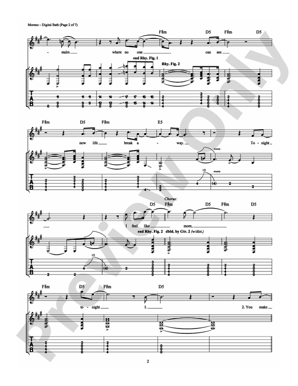 Digital Bath - Guitar TAB (Digital Download)