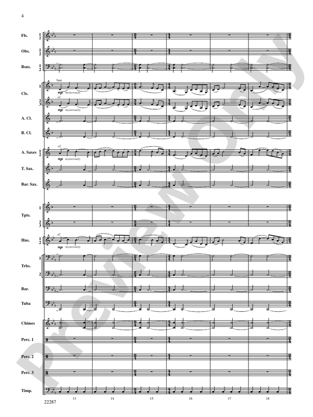 Primordial Overture - Concert Band Conductor Score & Parts (Digital Download)