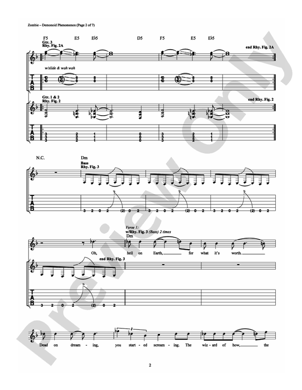 Demonoid Phenomenon - Guitar TAB (Digital Download)