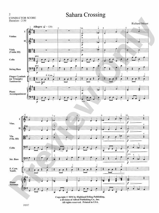 Sahara Crossing – String Orchestra Conductor Score & Parts (Digital Download)