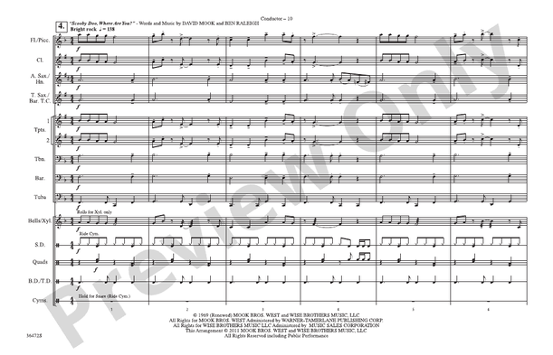 Cartoon Capers – Marching Band Conductor Score & Parts (Digital Download)