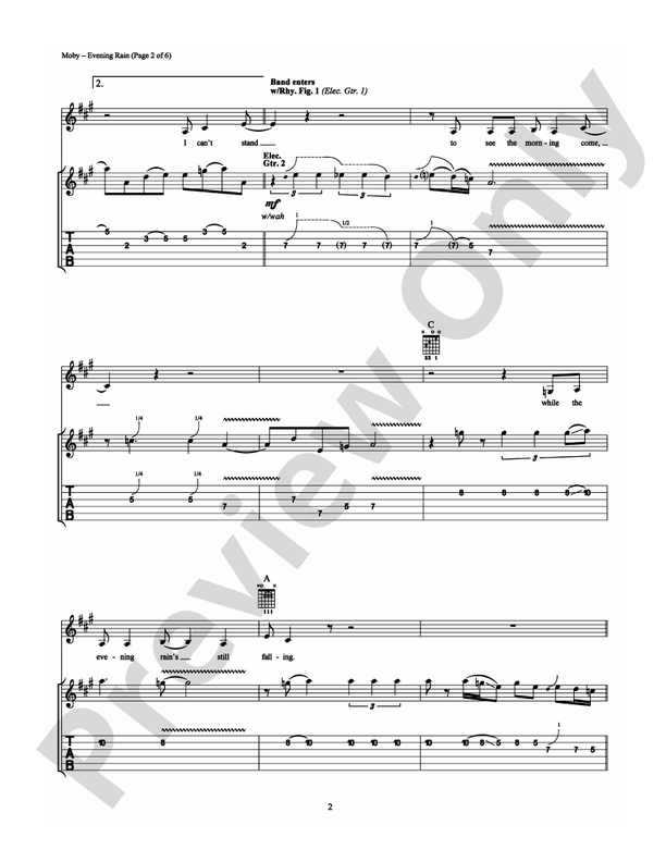 Evening Rain - Guitar TAB (Digital Download)