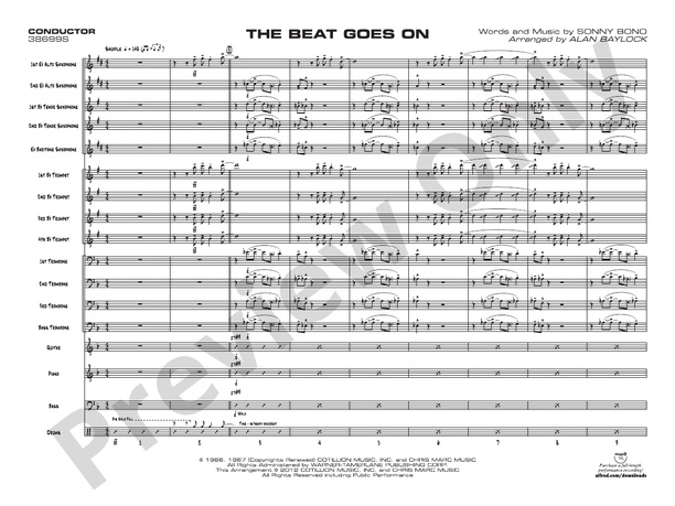 The Beat Goes On - Jazz Ensemble Conductor Score & Parts(Digital Download)