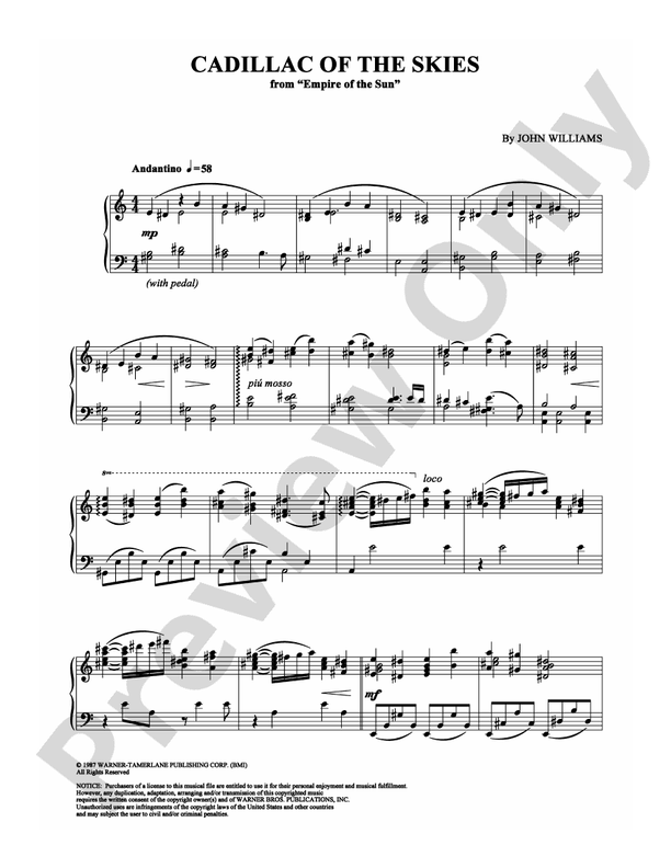 Cadillac of the Skies - Piano (Digital Download)